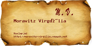 Moravitz Virgília névjegykártya